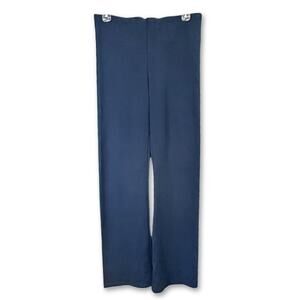 Worthington Pants High Rise Waistband Pull On Style Straight Leg Stretch Blue M